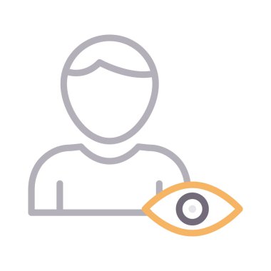 profil rengi ince çizgi vektör simgesini görüntüle 