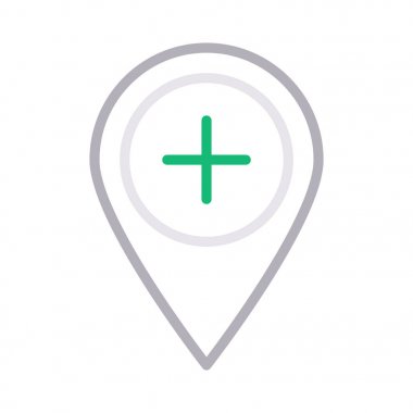 gps renk ince çizgi vektör simgesi ekle 