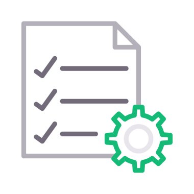 kontrol listesi ayar renk ince çizgi vektör simgesi 