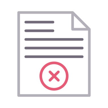 dosya rengi ince çizgi vektör simgesini silme 