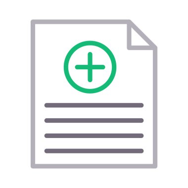 dosya rengi ince çizgi vektör simgesi ekleme 