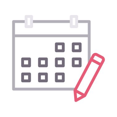 takvim rengi ince çizgi vektör simgesini düzenle 