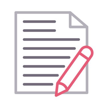 dosya rengi ince çizgi vektör simgesini düzenle 