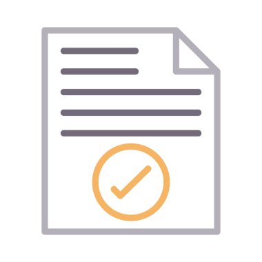 dosya rengi ince çizgi vektör simgesini denetleme 