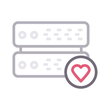 favori sunucu rengi ince çizgi vektör simgesi 