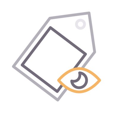 görünüm etiket rengi ince çizgi vektör simgesi 