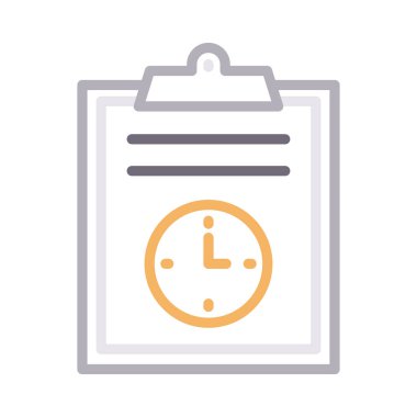 proje son tarih renk ince çizgi vektör simgesi 