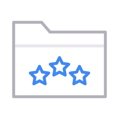 derecelendirme klasörü renk ince çizgi vektör simgesi 