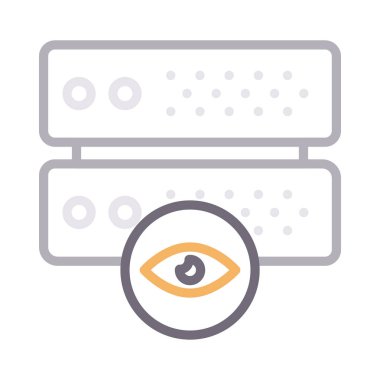 görünüm depolama rengi ince çizgi vektör simgesi 