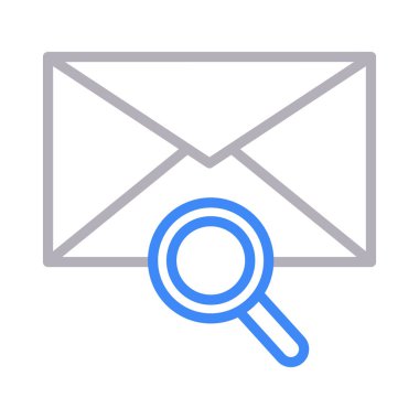 arama e-posta renk ince çizgi vektör simgesi 