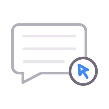 tıklayın sohbet rengi ince çizgi vektör simgesi 