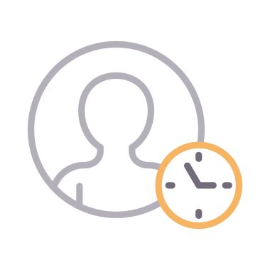 hesap son tarih renk ince çizgi vektör simgesi 