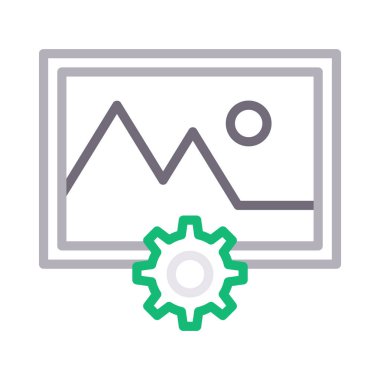 fotoğraf ayar renk ince çizgi vektör simgesi 