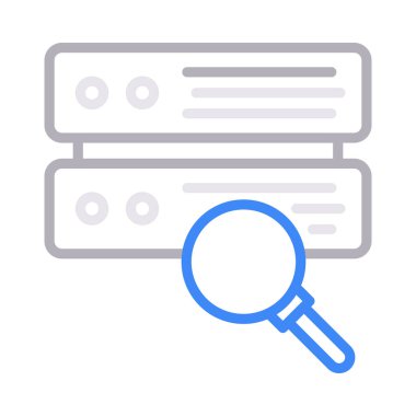 arama sunucusu renk ince çizgi vektör simgesi 