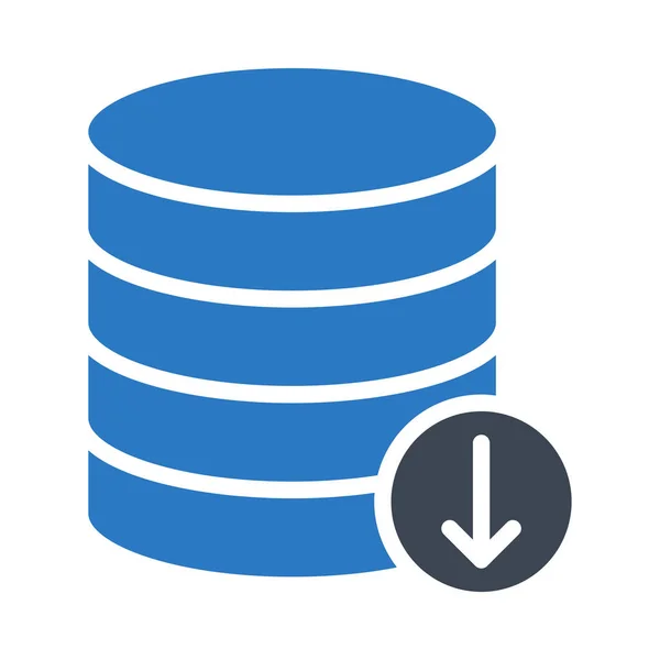 Server Glyphen Farbvektorsymbol Herunterladen — Stockvektor
