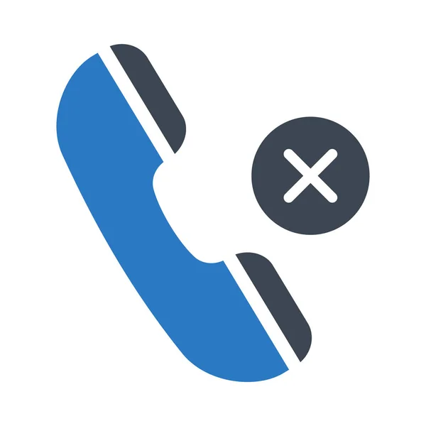 Call Ended Glyph Color Vector Icon — 图库矢量图片