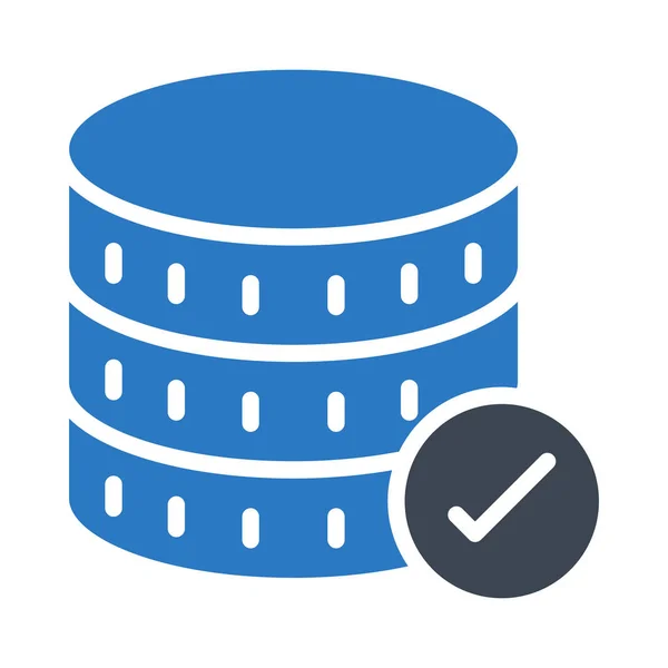 Проверьте Значок Цветового Вектора Базы Данных — стоковый вектор