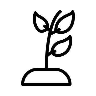 bitki ince çizgi vektör simgesi