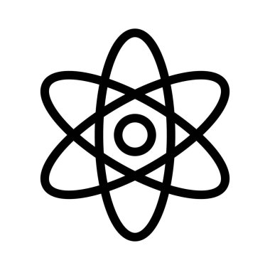 Atom İnce Satır Vektörü Simgesi