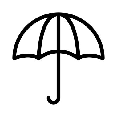 Şemsiye ince çizgi vektör simgesi