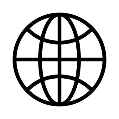 küresel ince çizgi vektör simgesi