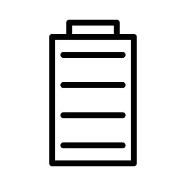 pil ince çizgi vektör simgesi