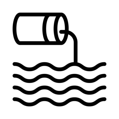 deniz ince hat vektör simge