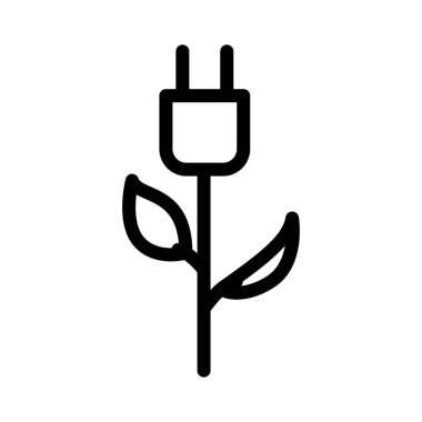 yaprak konektörü ince çizgi vektör simgesi