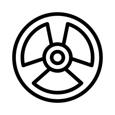 radyoaktif ince çizgi vektör simgesi