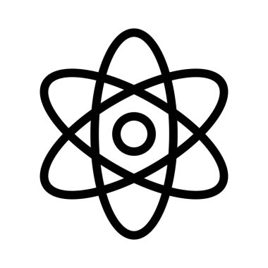 Atom İnce Satır Vektörü Simgesi