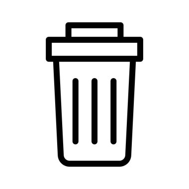 çöp ince çizgi vektör simgesi