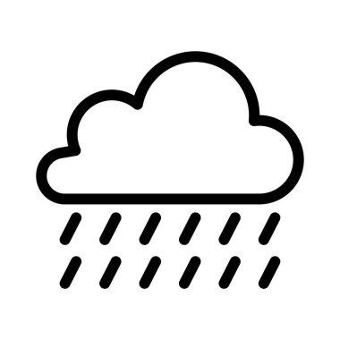 yağmur ince çizgi vektör simgesi