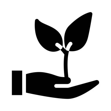 düz büyüme glif simge vektör