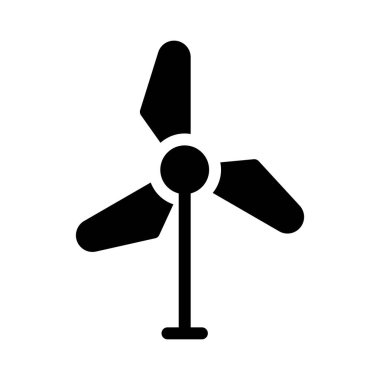 türbin glyph düz vektör simgesi