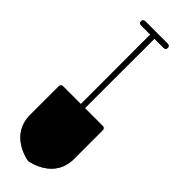 Spade glif düz vektör simgesi