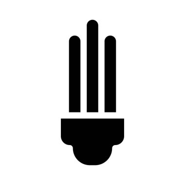 enerji tasarrufu glyph düz vektör simgesi