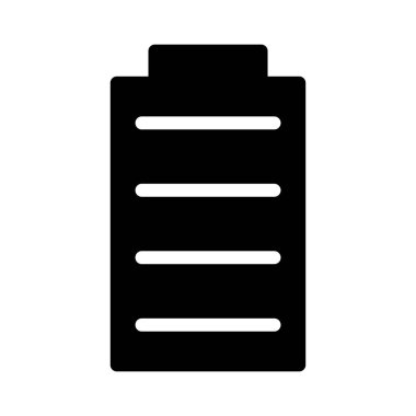 pil glyph düz vektör simgesi