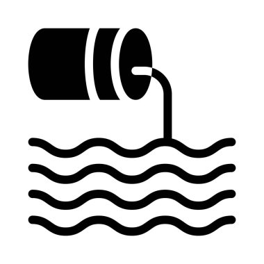 deniz glif simge vektör