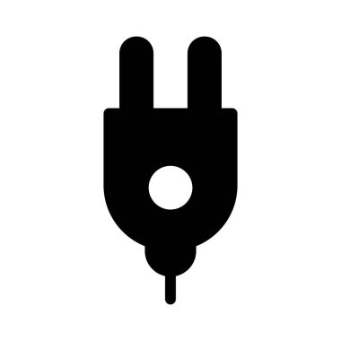 konektör glyph düz vektör simgesi