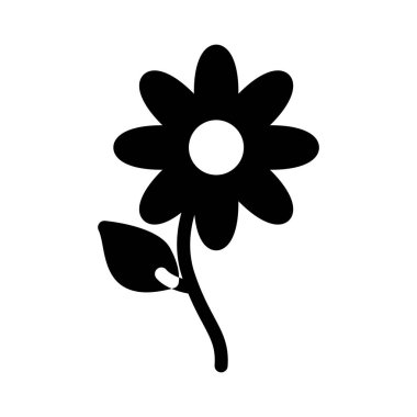 çiçek glyph düz vektör simgesi