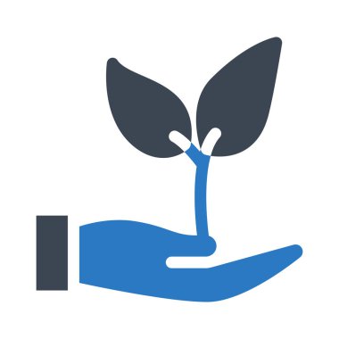 büyüme glif simge renk vektör