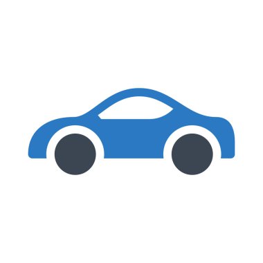 araba glyph renk vektör simgesi
