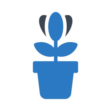 bitki glyph renk vektör simgesi