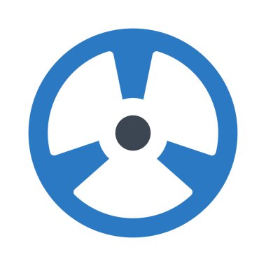 radyoaktif glyph renk vektör simgesi
