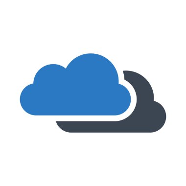 bulutlar glyph renk vektör simgesi