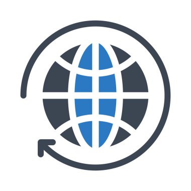 global glyph renk vektör simgesini yeniden yükleme