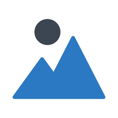 dağlar glyph renk vektör simgesi