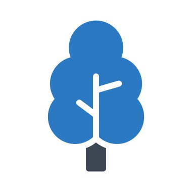 ağaç glyph renk vektör simgesi