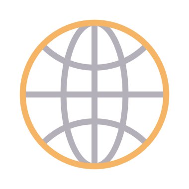 küresel ince renk çizgisi vektör simgesi