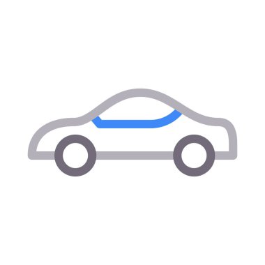 araba ince renk çizgisi vektör simgesi